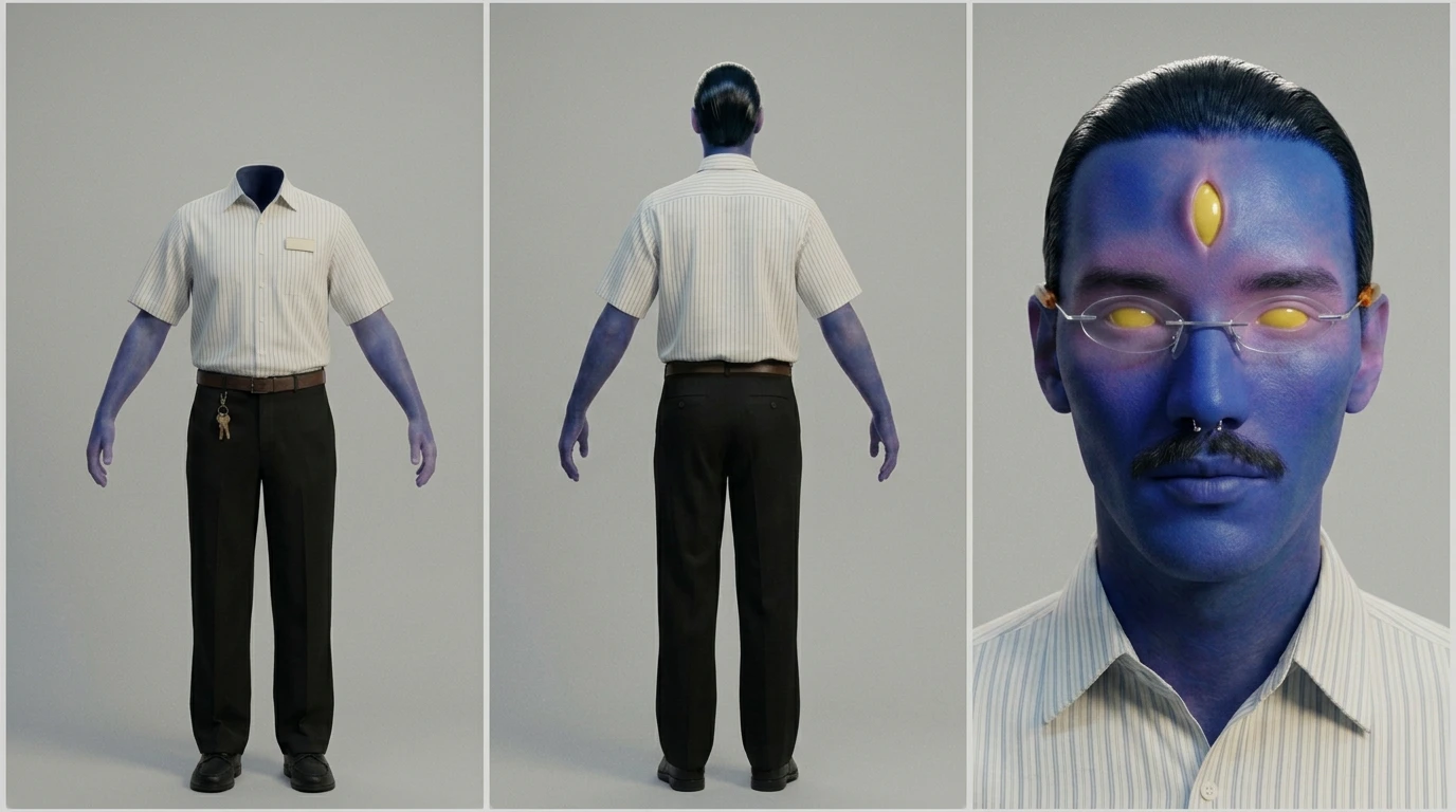 WORK UNIFORM / Character reference sheet